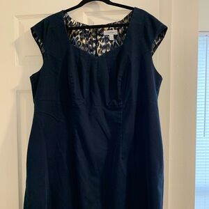 dressbarn Blue A-Line Midi Dress for Work